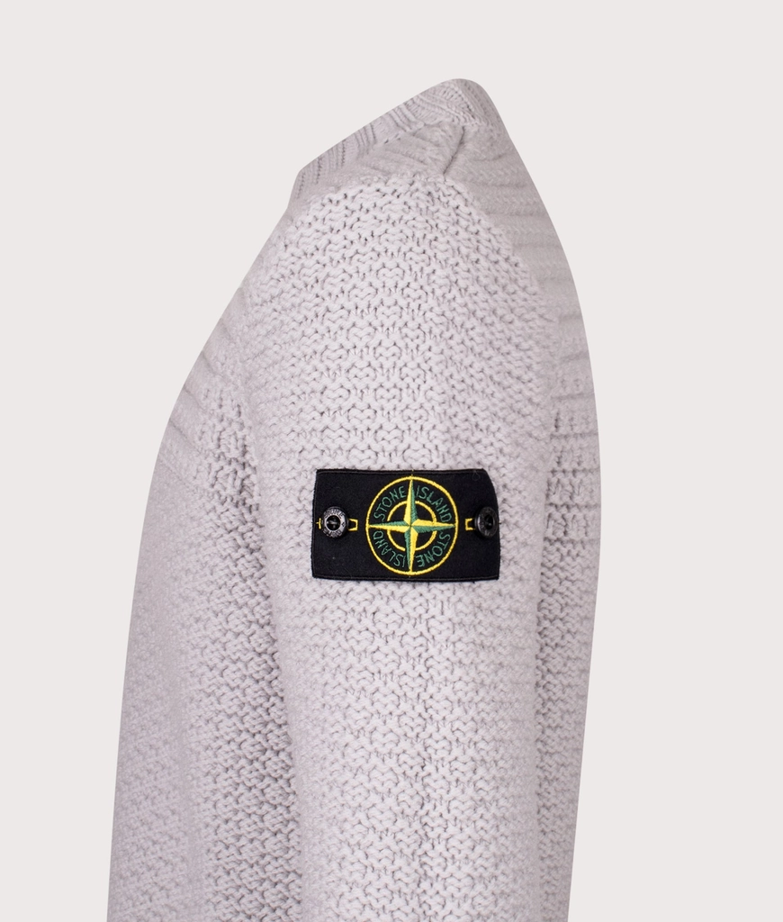 Stone Island Mens Mock Neck Wool Jumper